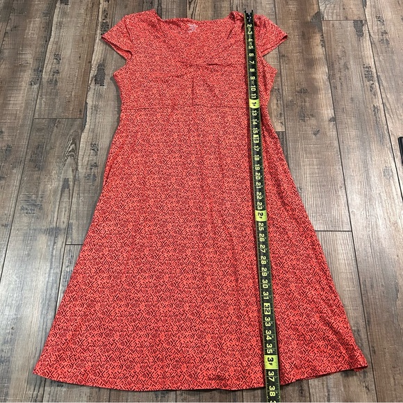 Toad & Co Dress Womens Medium Organic Cotton Blend Sundress Outdoor Orange - Picture 7 of 7